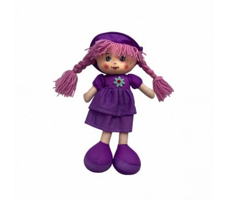 MUÑECA D/TRAPO PELO TRENSAS 35CM REF 0646-1