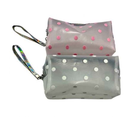 NECESER TRANSPARENTE C/MOTAS 18X17X10CM PVC REF 10