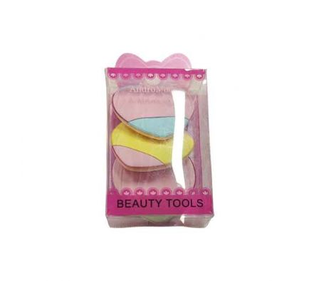 MINI ESPONJA P/MAQUILLAJE CORAZON 3PCS 6X4CM E/CAJ