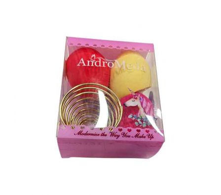 KIT ESPONJA P/MAQUIILLAJE 4PCS 10X8CM E/CAJA PVC R