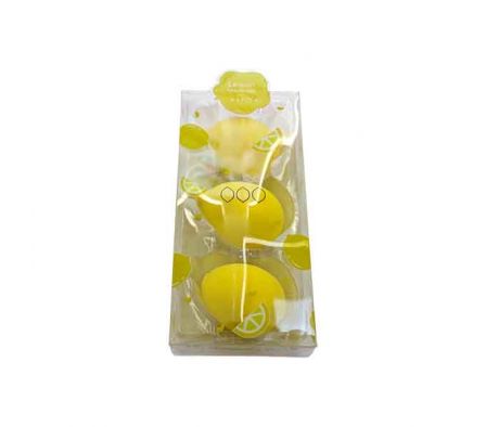 ESPONJA P/MAQUILLAJE LIMON 3PCS 19X8CM E/CAJA PVC 