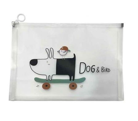 CARTUCHERA PORTA DOCUMENTOS ESTAMPADO PERRO 33X24C