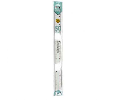 REGLA TRASNPARENTE 50CM PLAST REF 24344-2