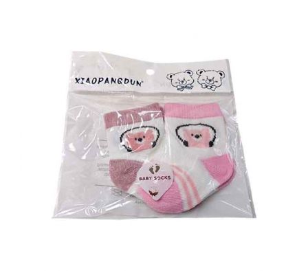 SET MEDIA SOQUETE ESTAMP OSITO  P/BEBE 2PCS 11X9CM
