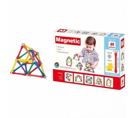 BLOQUE D/CONSTRUCION MAGNETICO 40PCS E/CAJA REF JH