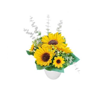 GIRASOL E/MACETA ARTIFICIAL 23CM REF 0021-19