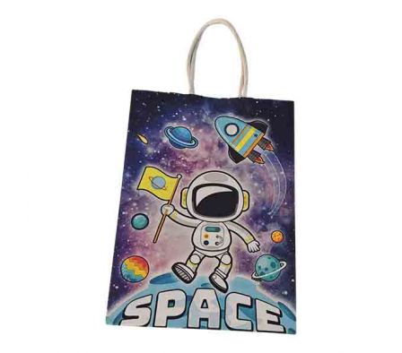 BOLSA P/REGALO ASTRONAUTA 21X15X8CM PAPEL REF 6885