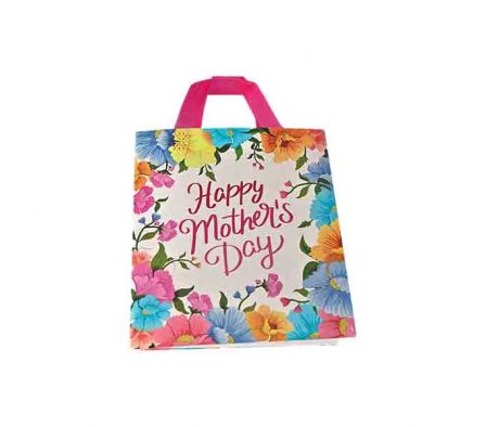 BOLSA P/REGALO DIA DE LA MADRE 23X22X11CM PLAST RE