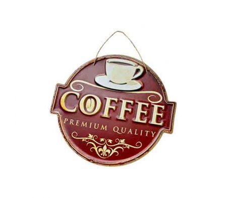 COLGANTE DI/COFFE 30X27CM METAL REF 7343A-10