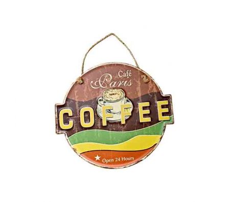 COLGANTE DI/COFFE 28X25CM METAL REF 7343A-11