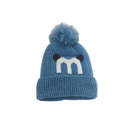GORRO OSO C/POMPOM JUVENIL 17X24CM REF 37789-28