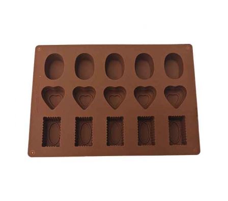 MOLDE P/CHOCOLATE FORMAS VARIAS D/SILICONA REF 033