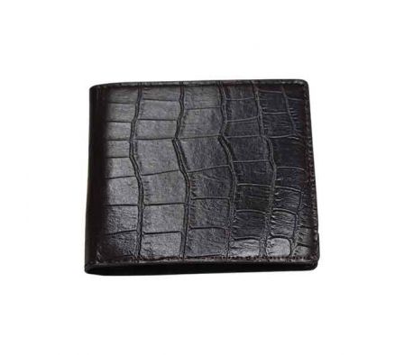 BILLETERA P/CABALLERO C/NEGRO CUERO 11X9.5X2CM REF
