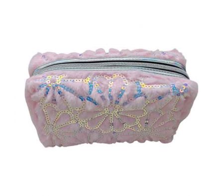 NESECER P/MAQUILLAJE FELPUDO C/BORDADO 18X10X7CM R