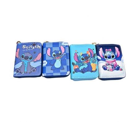 BILLETERA INFANTIL C/DISEÑO STITCH 13X9CM REF 1100