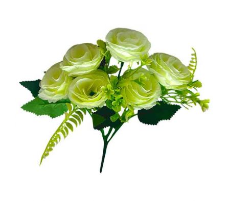 RAMO ROSAS BLANCAS ARTIFICIAL 30CM REF BA-9264-19