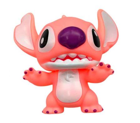 FIGURA DECORATIVA STITCH ROSA 15X10CM CERAMIC REF 