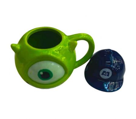 TAZA C/TAPA CABEZA MONSTER INC 7X9,5CM CERAMIC REF