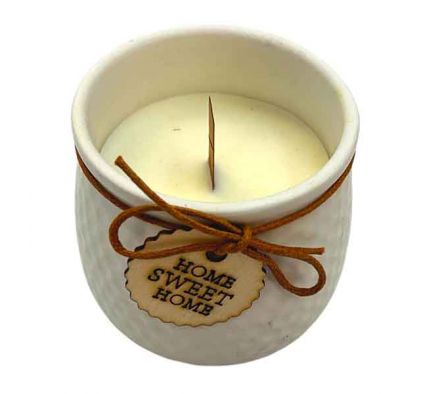 VELA DECORATIVA C/SOPORTE 7,5X7X7,5CM CERAMIC REF 