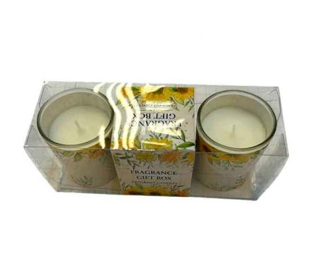 SET VELA AROMATICA C/ACEITE 6,5CM 3PCS E/PVC REF 6