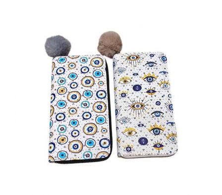 BILLETERA P/DAMA C/DISEÑO D/OJO 19X10CM REF 11004-