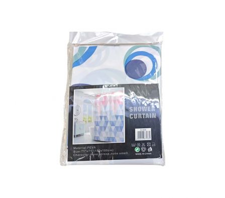 CORTINA D/BAÑO CIRCULOS 180X180CM PLAST REF 34740-