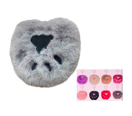 LLAVERO PELUCHE C/FORMA PATA ANIMAL 8X8CM REF 6976