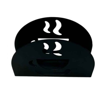SERVILLETERO NEGRO METAL 133X4X8CM  REF 35362-5353