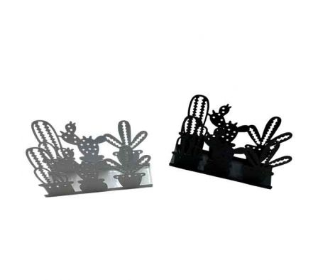 SERVILLETERO TUNAS METAL NEG/BL 15X4X10CM REF 3536