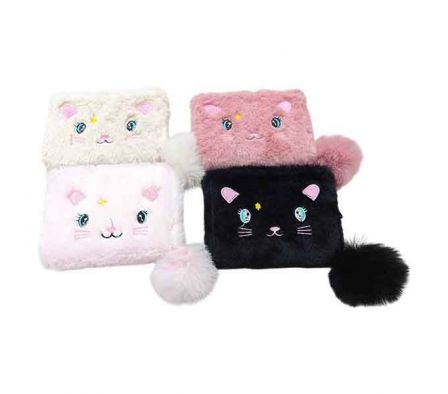 MONEDERO C/DISEÑO ESTAMPADO GATITO 12.5X8.5CM REF1