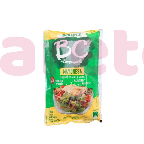 MAYONESA BC GIRASOL DIET 125GR